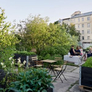 Komunitná záhrada v Rige. Zdroj: CCCB