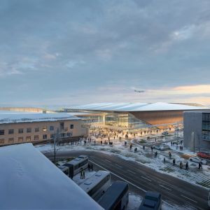 Letisko Vilnius. Zdroj: Zaha Hadid Architects / Dezeen