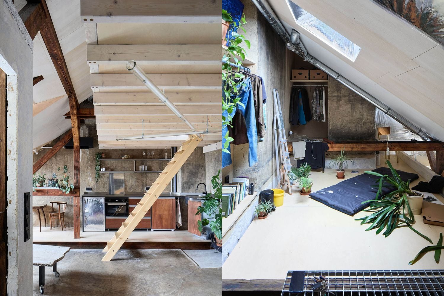 Surovosť a dokonalé využitie priestoru. Architekti si navrhovali byt pre seba, výsledkom je absolútne unikátne dielo