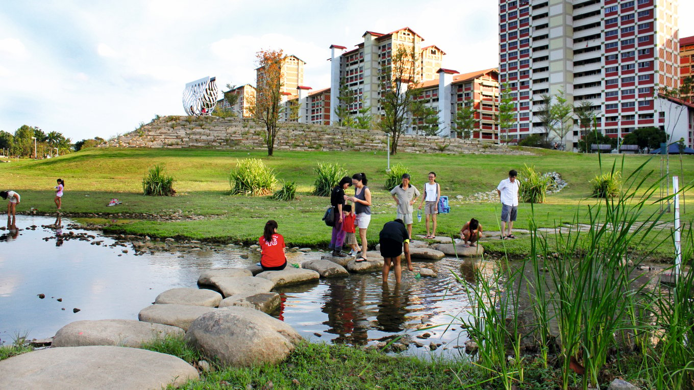 Park Bishan-Ang Mo Kio v Singapure. Zdroj: Ramboll Studio Dreiseitl Singapur