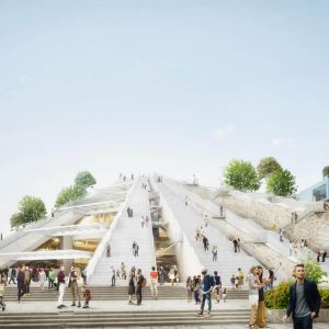 Pyramída v TIrane. Zdroj: MVRDV