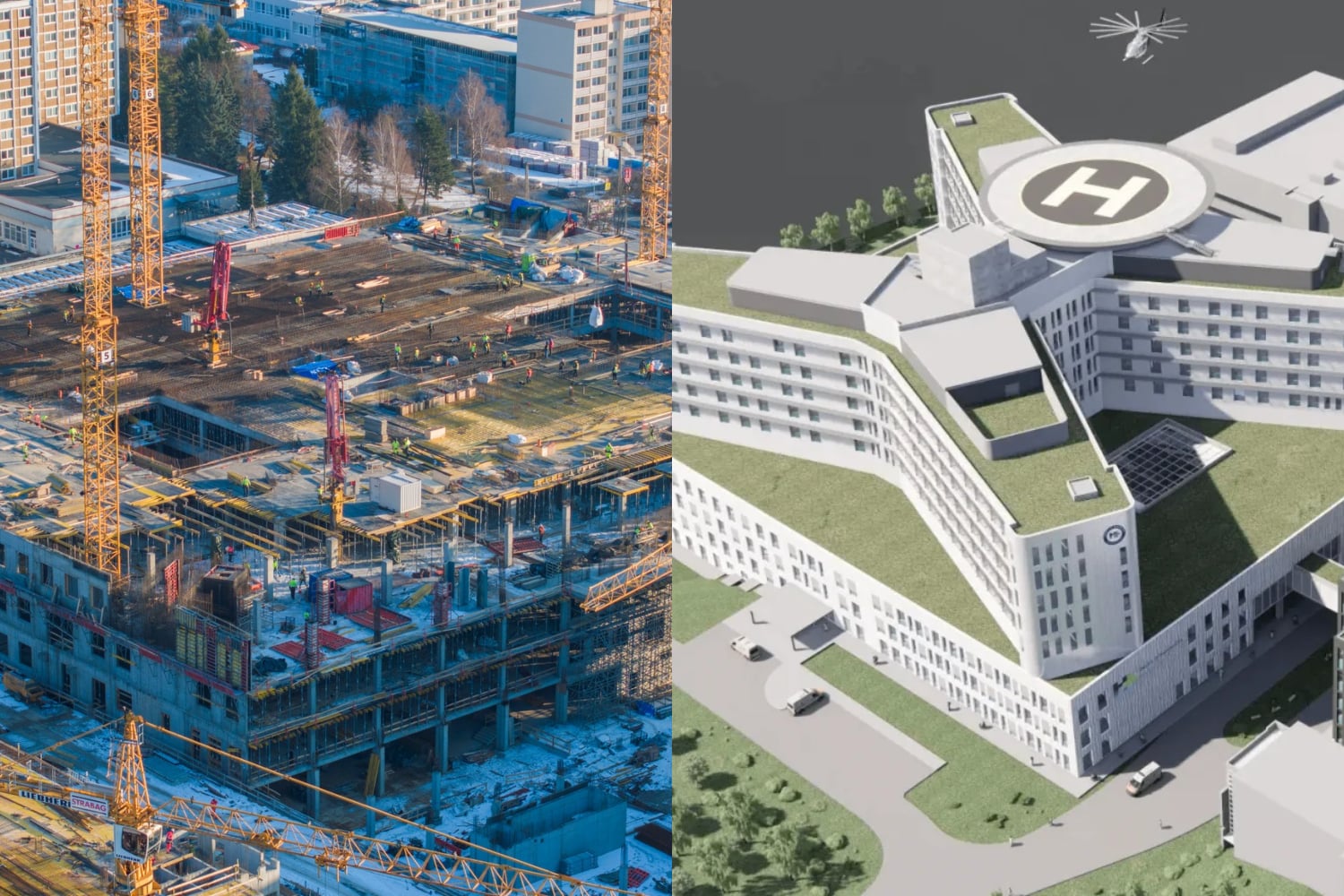 Monumentálny zdravotnícky projekt dobehol meškania. Výstavba nemocnice v Banskej Bystrici napreduje, pracuje tu bezmála dvetisíc ľudí 