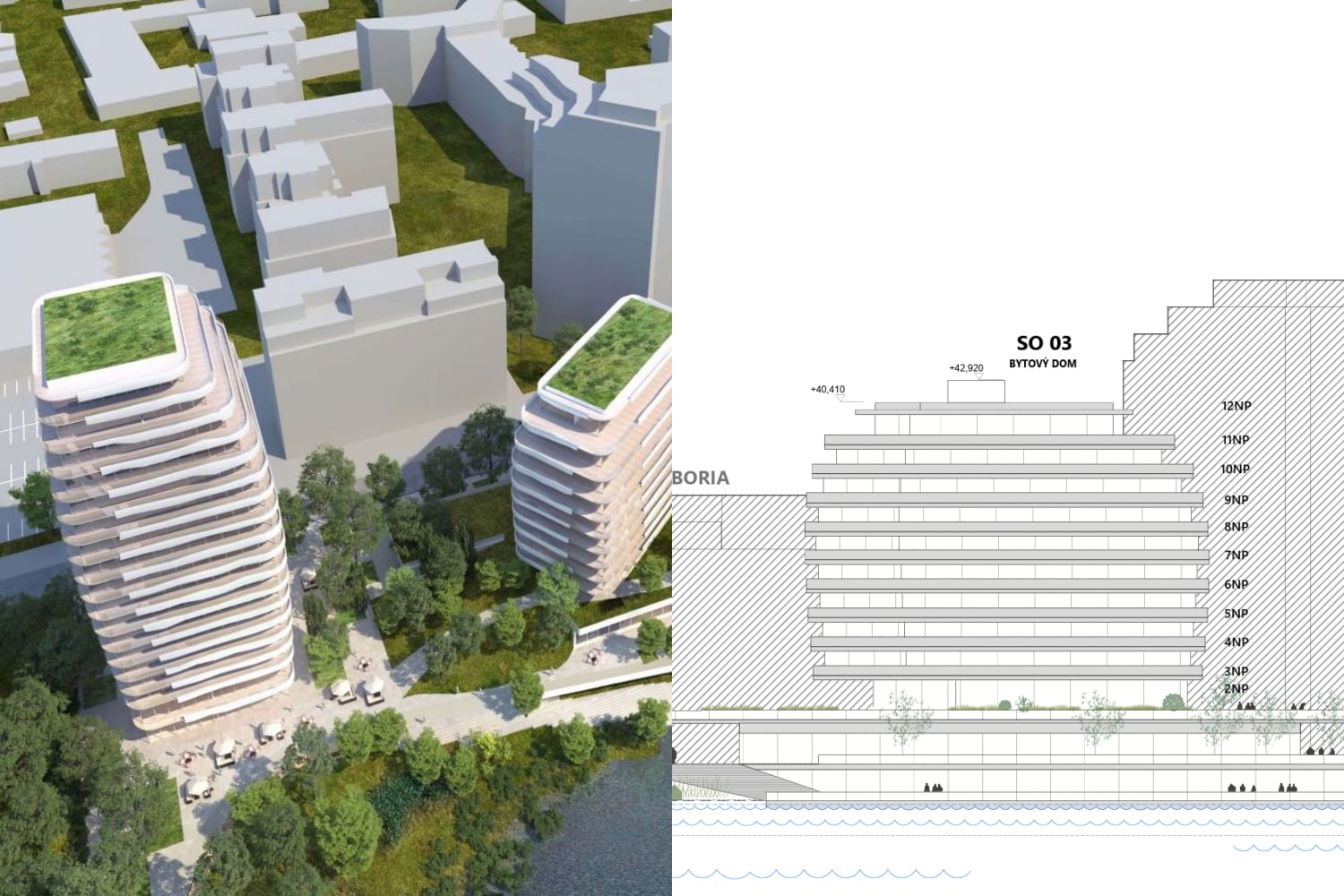 Namiesto hotela Junior bývanie nad vodou. Štrkovec sa blíži k premene, developer chce viac bytov 