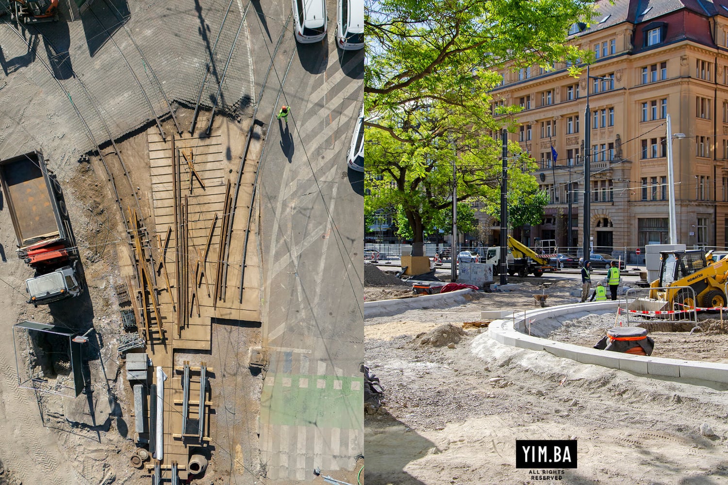 Upravené koľaje a čoraz celistvejší verejný priestor. Námestie SNP napreduje v rýchlej premene, práce prebiehajú v celom území 