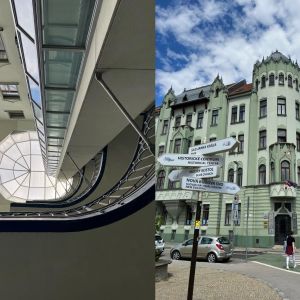 Vnútorný dvor ikonického Šafárikovho námestia. Autorka: Lucia Lišková