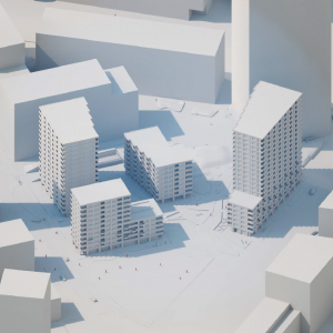 Axonometria aj s projektom na Chalupkovej. Zdroj: HB Reavis