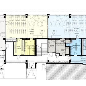 Pôdorys 1. podlažia. Zdroj: JFcon