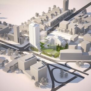 Axonometria hmoty. Zdroj: A1 Architecture