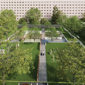 Vnútroblok Narcisová. Zdroj: Mestská časť Bratislava - Ružinov / DEVLEV