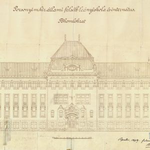 Pôvodný plán hlavnej fasády. Zdroj: Archív mesta Bratislavy / Bratislavské rožky