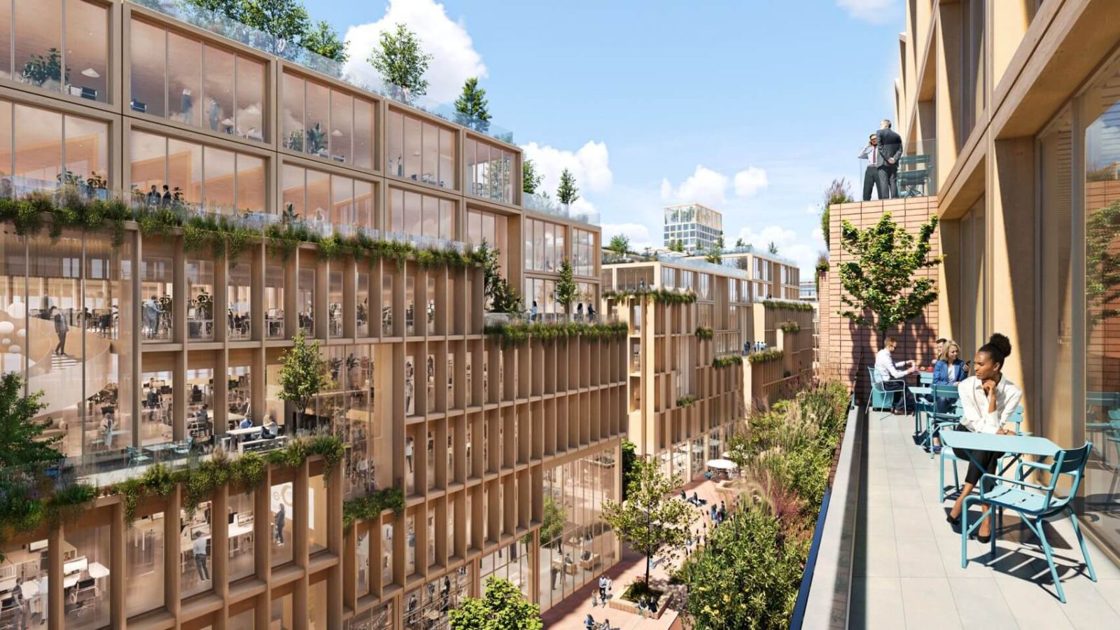 Drevené mesto, nový development v Štokholme. Zdroj: Atrium Ljungberg