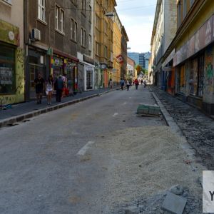 Mariánska ulica počas rekonštrukcie pripomínala 