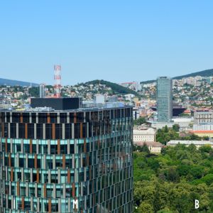 Slavín, Národná banka Slovenska a vrchné podlažia Twin City Tower