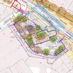 Námestie Nežnej revolúcie - koordinačná situácia. Zdroj: Arding