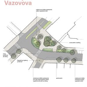 Vazovova, situácia. Zdroj: BraZdroj: Bratislava - Hlavné mesto SRtislava - Hlavné mesto SR