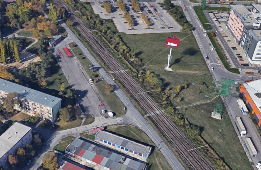 Umiestnenie TIOPu Ružinov. Zdroj: Google Maps
