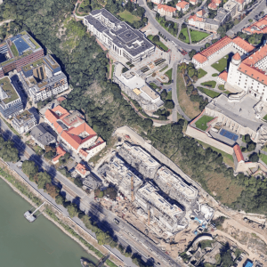 Podhradie a rozostavaná Vydrica. Zdroj: Google Maps