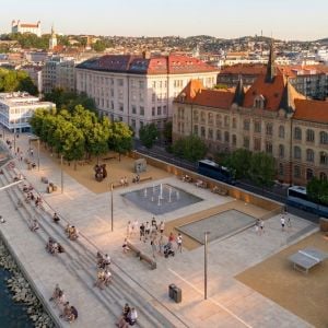 Štúdia Fajnorovho nábrežia. Zdroj: YIM.BA / AI