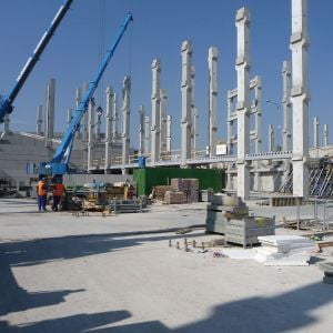 Výstavba parkovacieho domu IKEA v Bratislave. Zdroj: Peikko Slovakia