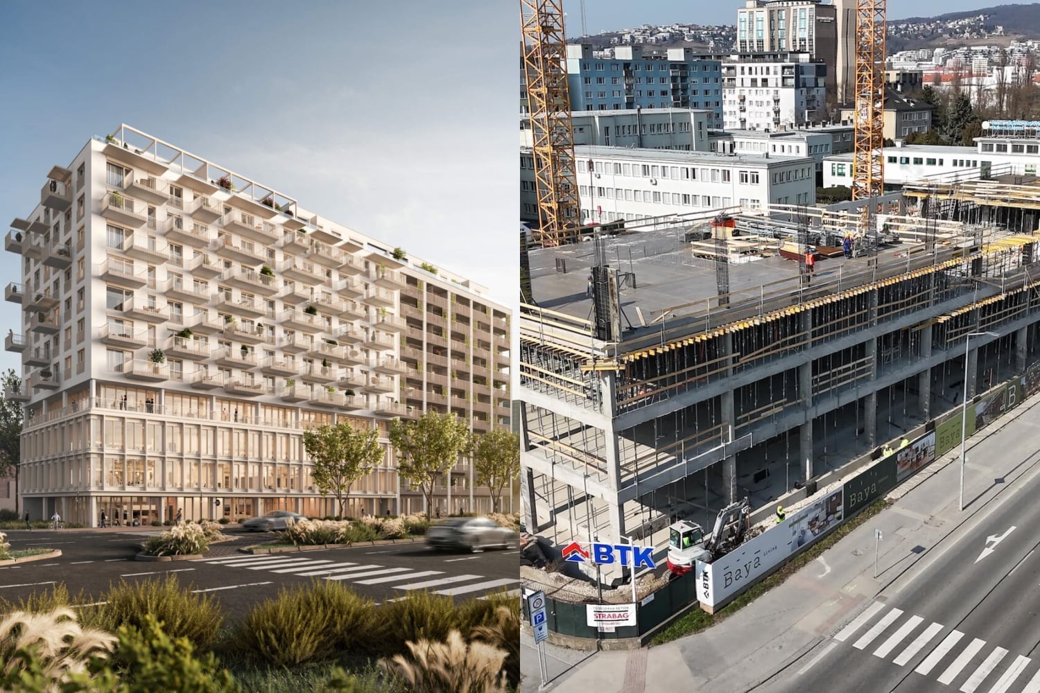 Nová dominanta Bajkalskej začína rásť. Baya pridáva prvé podlažia, developer BTK sľubuje špičkovú kvalitu 